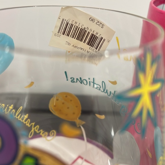 🔥”2 for $12” Lolita Stemless Happy Retirement Glass NWT - Picture 3 of 4